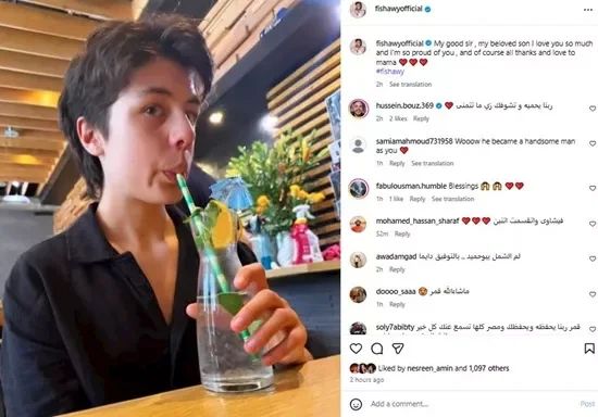 أحمد الفيشاوي يشارك صورة جديدة لنجله تيتوس وتفاعل واسع من الجمهور