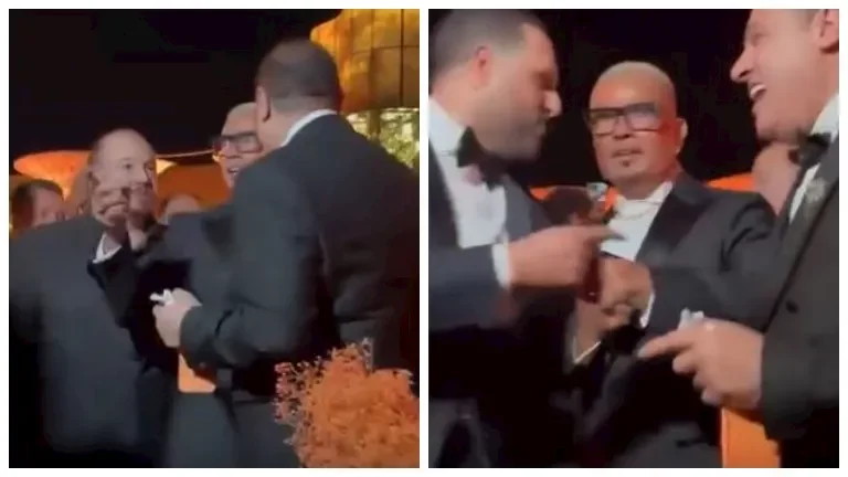 ألبوم صور حفل زفاف ابنة شقيق عماد زيادة يضم لحظات مميزة مع عمرو دياب ونادية الجندي