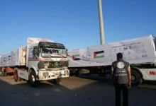 إرسال 64 شاحنة مساعدات إماراتية جديدة إلى غزة