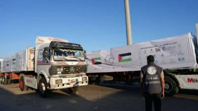 إرسال 64 شاحنة مساعدات إماراتية جديدة إلى غزة