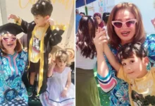 إلهام شاهين تحتفل بتخرج ابن شقيقها من مرحلة الحضانة