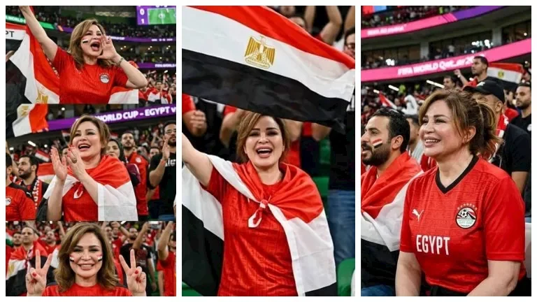 إلهام شاهين تعبر عن رأيها في مباراة مصر وبلجيكا قبل انطلاقها