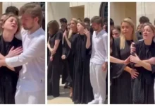انهيار الفنانة نورا رحال خلال جنازة نجلها "أليكس"