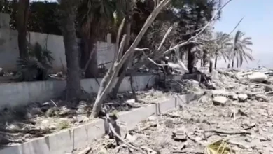 انهيار منزل صادق الصباح جراء غارة إسرائيلية على لبنان