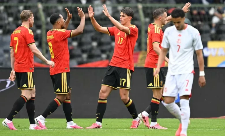 بلجيكا تحقق فوزاً كبيراً على تونس قبل انطلاق كأس العالم