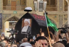 تشييع جثمان المرجع الشيخ محمد إسحاق الفياض في النجف الأشرف