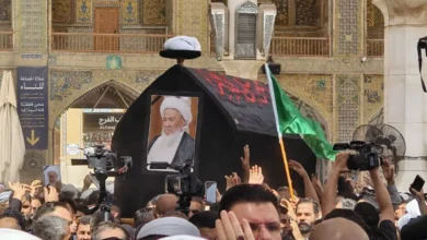 تشييع جثمان المرجع الشيخ محمد إسحاق الفياض في النجف الأشرف