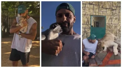 "حسن أبو الروس يتفاعل مع أسد ونسر وثعبان في تجربة فريدة (صور وفيديو)"
