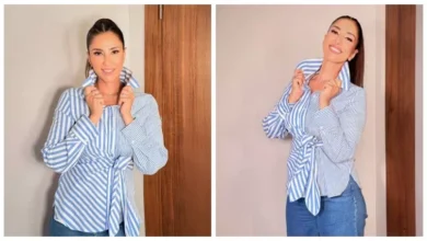 "حنان مطاوع تتألق بإطلالة كاجوال وجمهورها يشيد بجمالها"