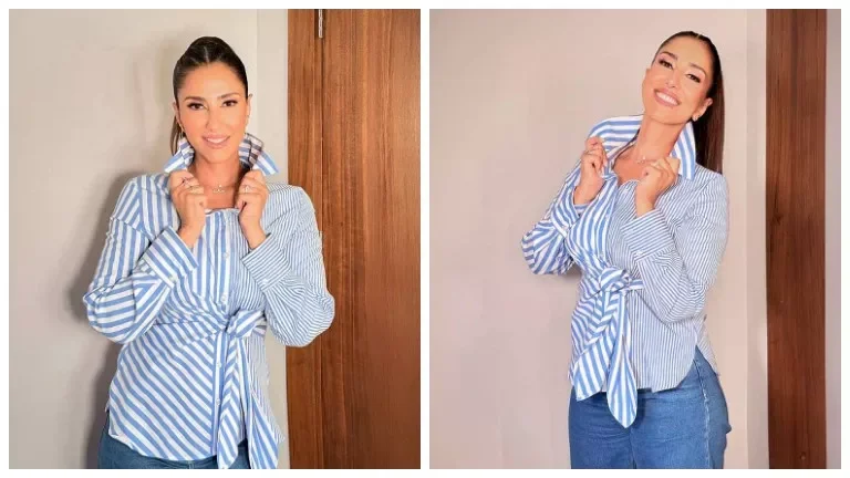"حنان مطاوع تتألق بإطلالة كاجوال وجمهورها يشيد بجمالها"
