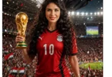 دينا تعبر عن دعمها لمنتخب مصر في مواجهة بلجيكا