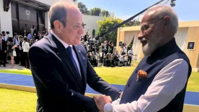 رئيس وزراء الهند يلتقط صورة مع الرئيس السيسي في قمة مجموعة السبع بفرنسا