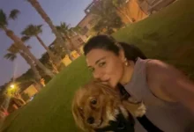 رانيا يوسف تشارك صورًا مع كلبها وتعبر عن حبها للحيوانات