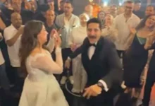 رقصة مميزة لمصطفى منصور وهايدي رفعت في حفل زفافهما