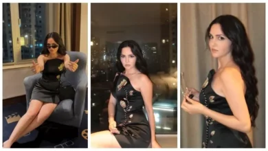 ركين سعد تتألق بفستان أسود أنيق في شنجهاي