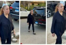 شيرين تشارك في عزاء الفنان محمد مرزبان بملابس سوداء