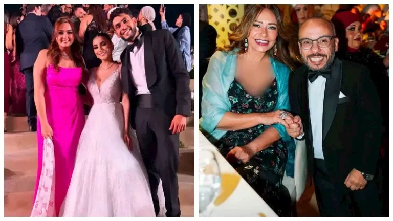 صور حفل زفاف نجل سيد رجب تضم ليلى علوي وبشرى ونجوم الفن