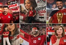 صور فنية للنجوم يرتدون "تي شيرت" منتخب مصر بتقنية الذكاء الاصطناعي