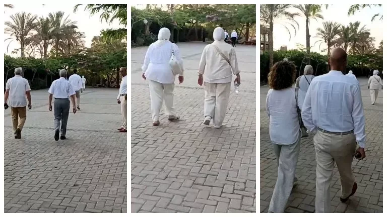 "صور من عزاء الفنان الراحل محمد مرزبان بملابس بيضاء تنفيذاً لوصيته"