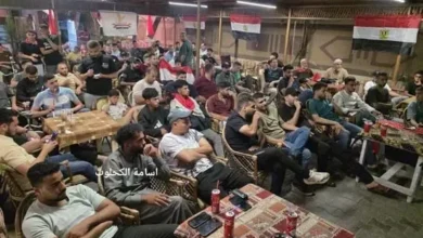 فلسطينيون في غزة يتابعون مباراة مصر وبلجيكا بحماس