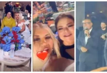 ماجدة زكي تتألق في ظهور نادر خلال حفل زفاف أمام الأهرامات بحضور عمرو دياب