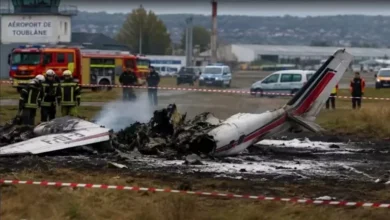 مصرع 11 شخصاً في حادث تحطم طائرة شمال شرق فرنسا