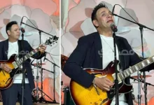 مصطفى قمر يتألق بالغناء والعزف على الجيتار في حفل زفاف