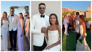 مي عز الدين تشارك في حفل زفاف أحمد السعدني لأول مرة