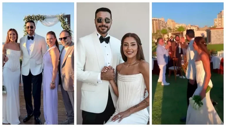 مي عز الدين تشارك في حفل زفاف أحمد السعدني لأول مرة