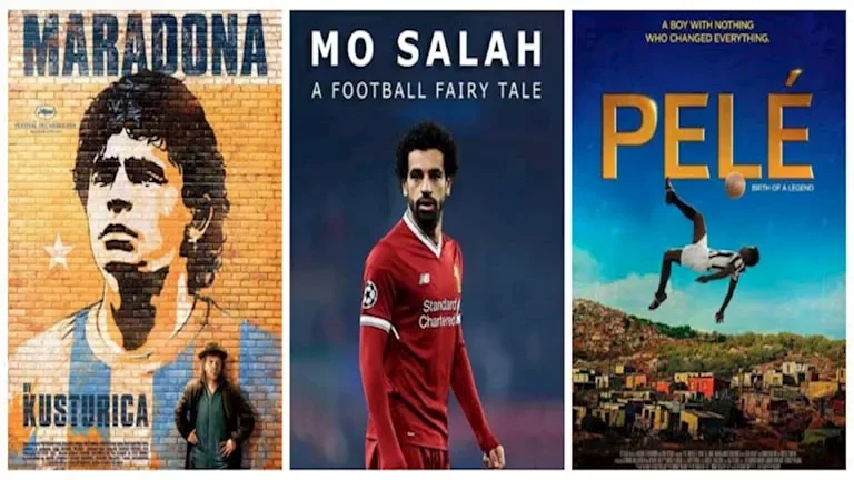 نجوم كرة القدم يتألقون على شاشة السينما: مارادونا ومحمد صلاح في صورة جديدة