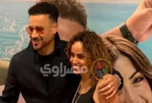 وصول أحمد داود وزوجته علا رشدي إلى العرض الخاص لفيلم "الكراش" بالصور