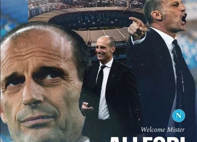 أليغري يتولى تدريب نابولي حتى عام 2029