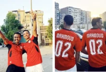 احتفال كزبرة وأحمد غزي بفوز منتخب مصر في كواليس فيلم "محمود التاني"