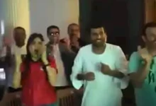 "احتفال مي عمر بتأهل منتخب مصر لدور الـ16 في كأس العالم"