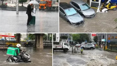 الأمطار الغزيرة تحول شوارع إسطنبول إلى أنهار