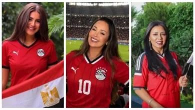 رانيا يوسف وغادة عبد الرازق تتألقان بتي شيرت المنتخب المصري في كأس العالم من خلال 20 صورة مميزة