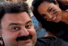 "شيكو يمازح نسرين أمين في مسلسل 'صقر وكناريا'"