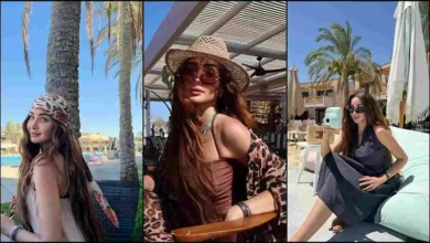 15 صورة بالأسود والأبيض لـ هنا الزاهد تبرز إطلالات صيفية جريئة