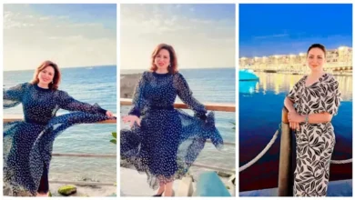 إلهام شاهين تستمتع بأجواء الصيف في الساحل الشمالي