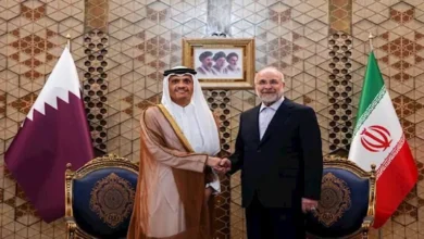 إيران تعلن تفاصيل اجتماع رئيس الوزراء القطري مع قاليباف في طهران