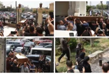 ابنة محمد التاجي تودع والدها في مراسم مؤثرة إلى مثواه الأخير