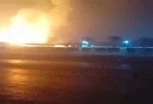 السيطرة على حريق في هنجر مصنع بويات ببورسعيد بواسطة 10 سيارات إطفاء