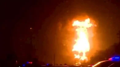 اندلاع حريق كبير في مستودع للمشتقات النفطية بالسليمانية