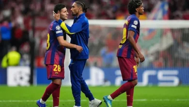برشلونة يعلن عن إصابة لاعبه بتمزق في الرباط الصليبي