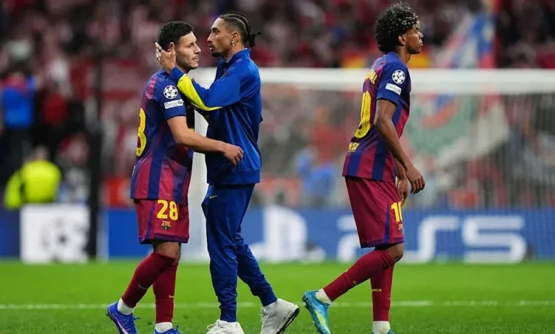برشلونة يعلن عن إصابة لاعبه بتمزق في الرباط الصليبي