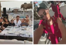 بسمة بوسيل تشارك صوراً جديدة أمام البحر مع تامر حسني والجمهور يتفاعل