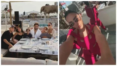 بسمة بوسيل تشارك صوراً جديدة أمام البحر مع تامر حسني والجمهور يتفاعل
