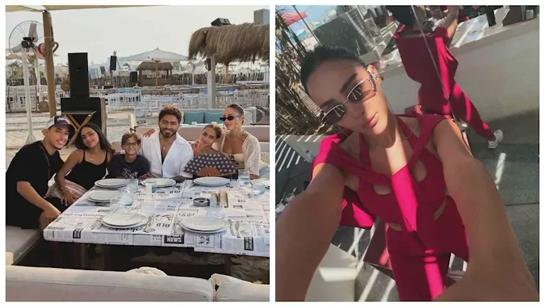 بسمة بوسيل تشارك صوراً جديدة أمام البحر مع تامر حسني والجمهور يتفاعل