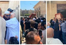 تشييع جنازة والدة الفنان حجازي متقال في مسجد الحجاز