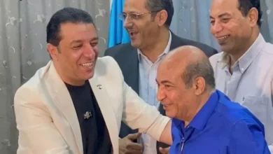 جلسة صلح تجمع مصطفى كامل وطارق الشناوي في نقابة الصحفيين